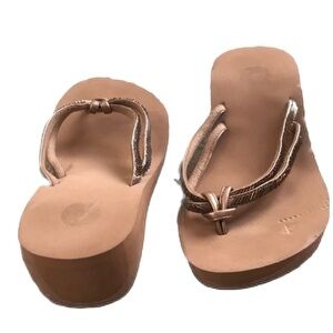 Brown Jewel Wedges Sandals Summer Platform Thong